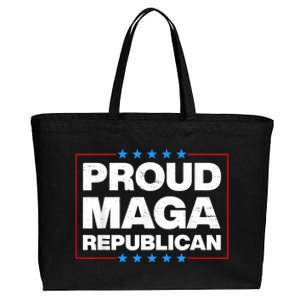 Proud MAGA Republican F Around And Find Out Anti Donkey Pox Cotton Canvas Jumbo Tote