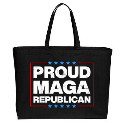 Proud MAGA Republican F Around And Find Out Anti Donkey Pox Cotton Canvas Jumbo Tote