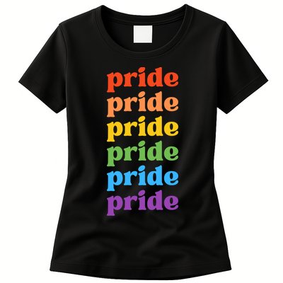 Pride Month Rainbow LGBTQ Womens T-Shirt