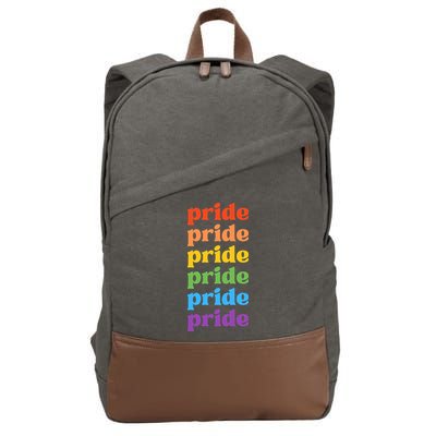 Pride Month Rainbow LGBTQ Cotton Canvas Backpack