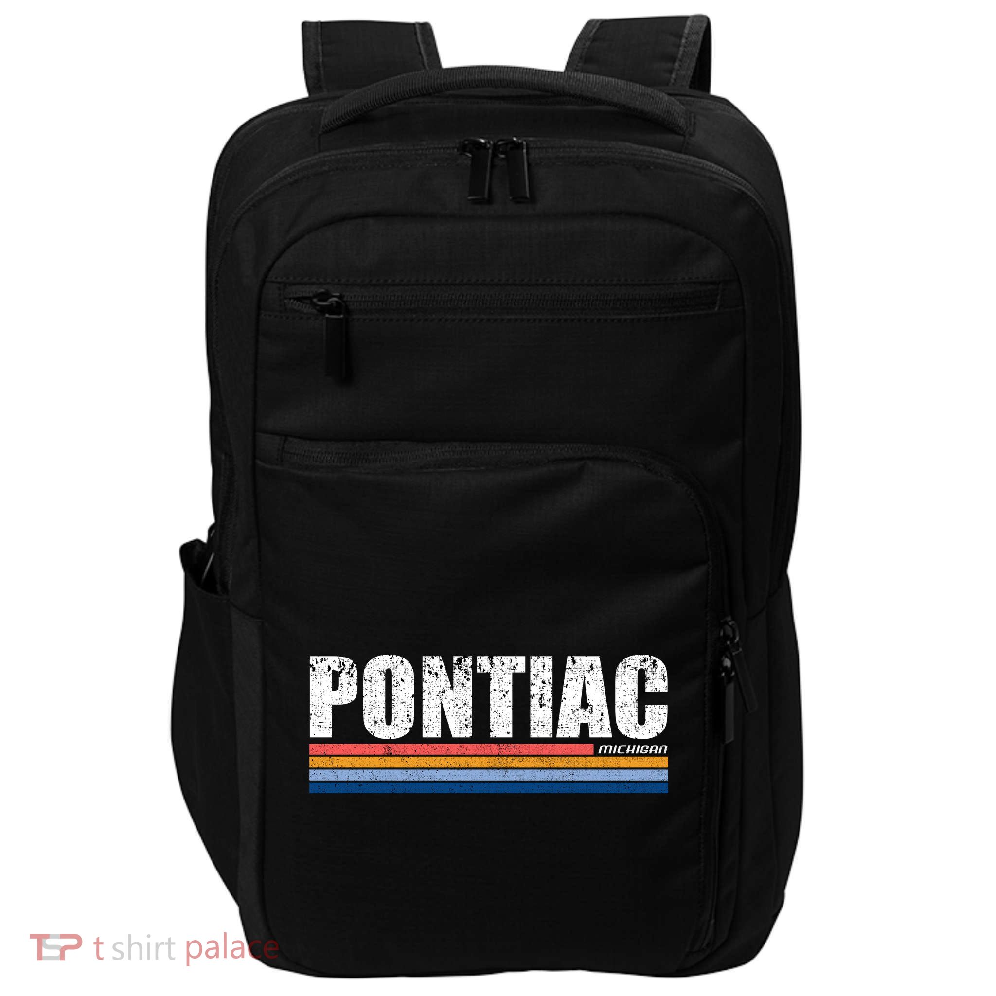 Pontiac Michigan Retro Impact Tech Backpack