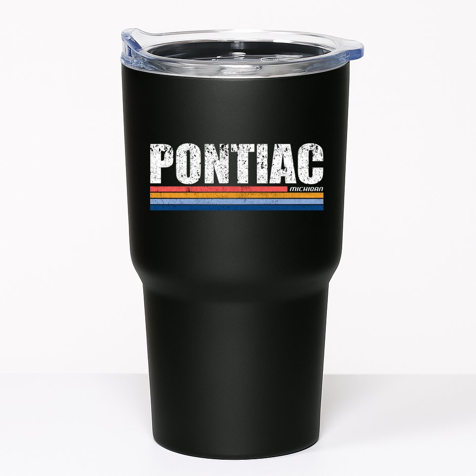 Pontiac Michigan Retro Tumbler