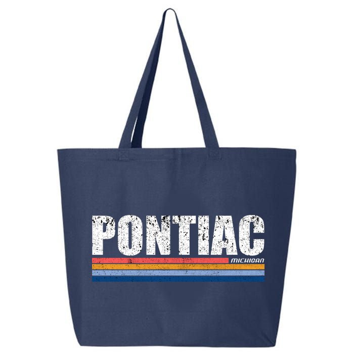 Pontiac Michigan Retro 25L Jumbo Tote
