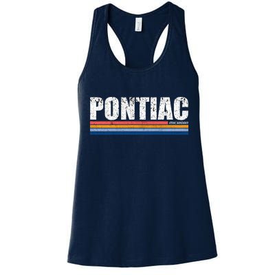 Pontiac Michigan Retro Womens Tank Top