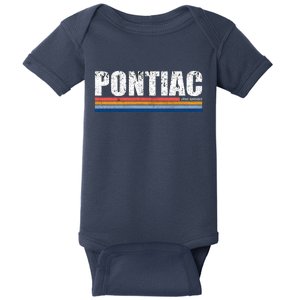 Pontiac Michigan Retro Baby Bodysuit