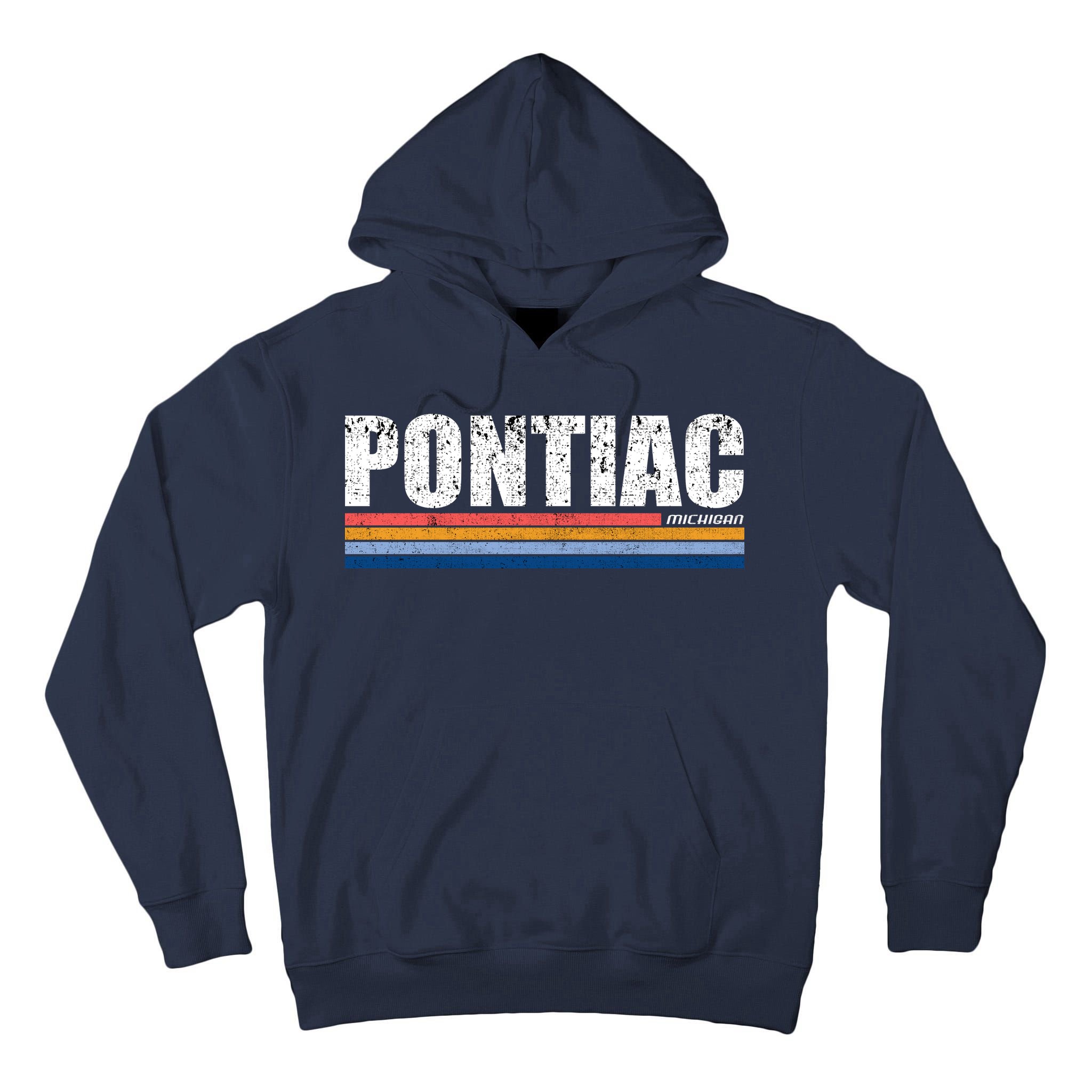 Pontiac Michigan Retro Tall Hoodie