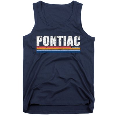 Pontiac Michigan Retro Tank Top