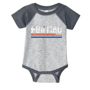 Pontiac Michigan Retro Infant Baby Jersey Bodysuit