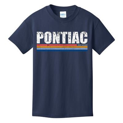 Pontiac Michigan Retro Kids T-Shirt