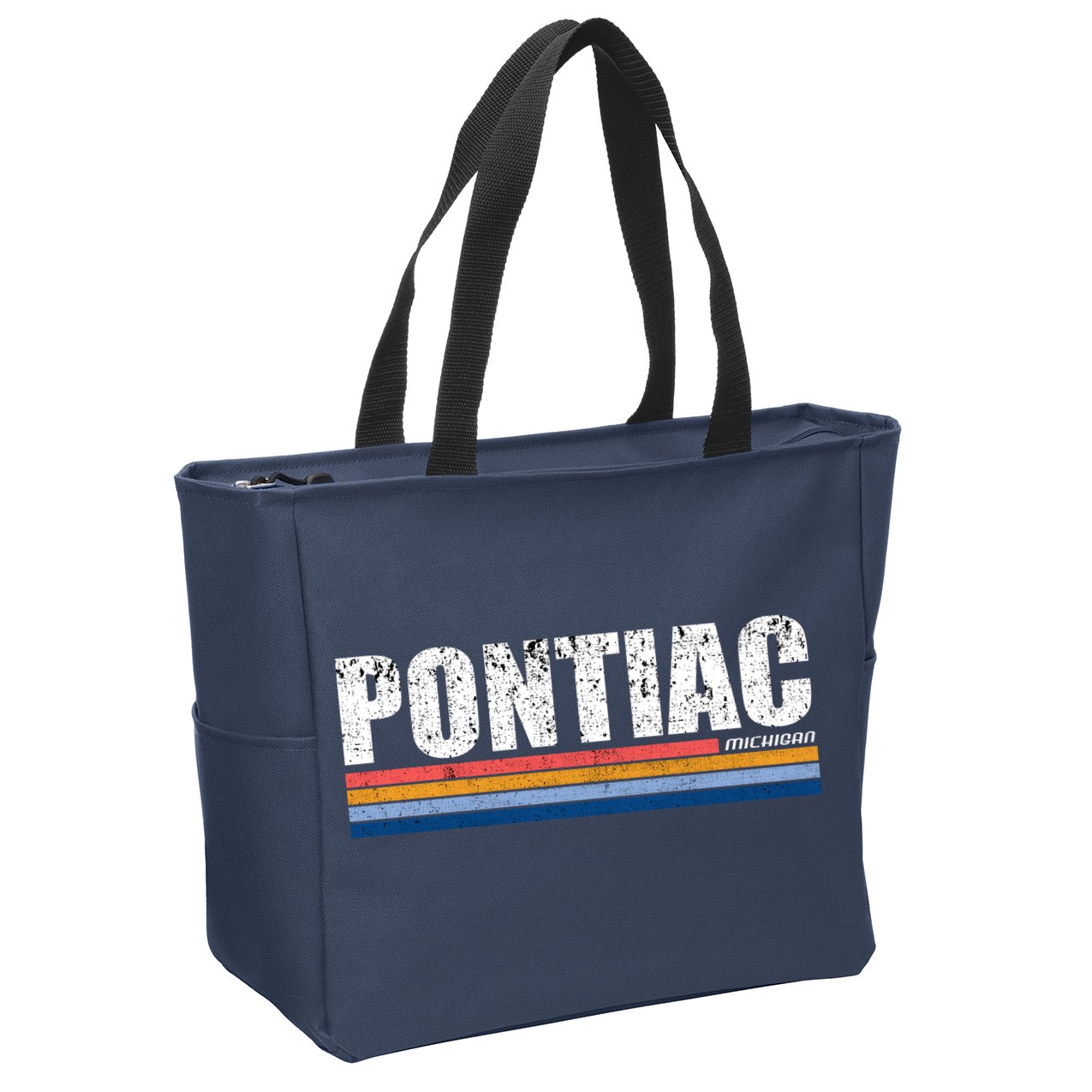 Pontiac Michigan Retro Zip Tote Bag