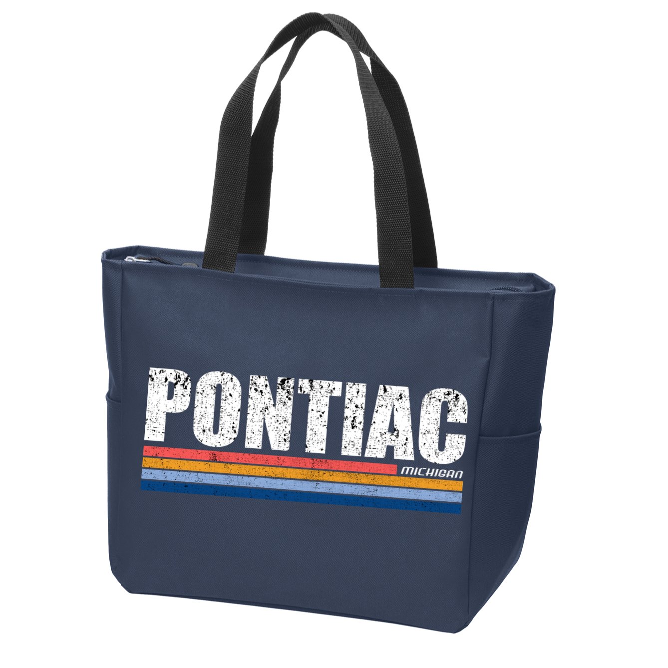 Pontiac Michigan Retro Zip Tote Bag
