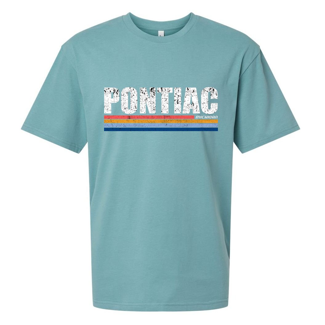 Pontiac Michigan Retro Sueded Cloud Jersey T-Shirt