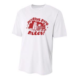 Physical Media Rules Youth Performance Sprint T-Shirt