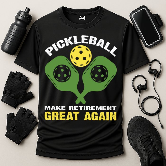 Pickleball Make Retirement Great Again Gift Pickleball Paddles Cooling Performance Crew T-Shirt