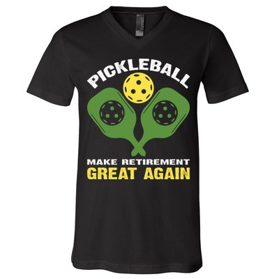 Pickleball Make Retirement Great Again Gift Pickleball Paddles V-Neck T-Shirt