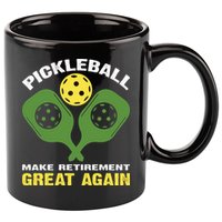 Pickleball Make Retirement Great Again Gift Pickleball Paddles 11oz C Handle Ceramic Mug