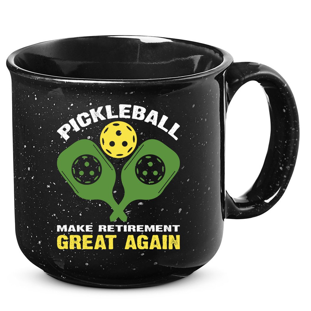 Pickleball Make Retirement Great Again Gift Pickleball Paddles 15oz Campfire Ceramic Mug