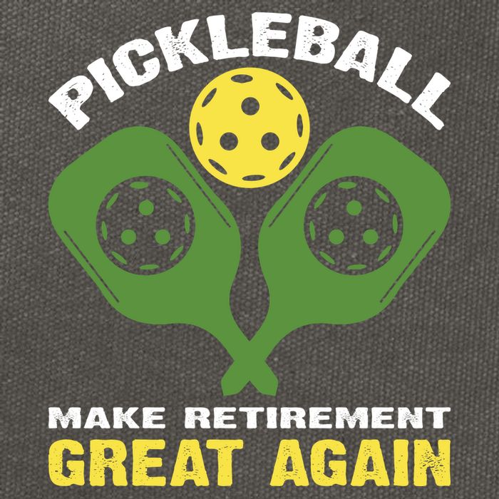 Pickleball Make Retirement Great Again Gift Pickleball Paddles Cotton Canvas Backpack
