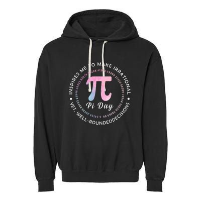 Pi Math Science Teacher 3.14 Funny Pi Day Lovers Garment-Dyed Fleece Hoodie