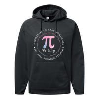 Pi Math Science Teacher 3.14 Funny Pi Day Lovers Performance Fleece Hoodie