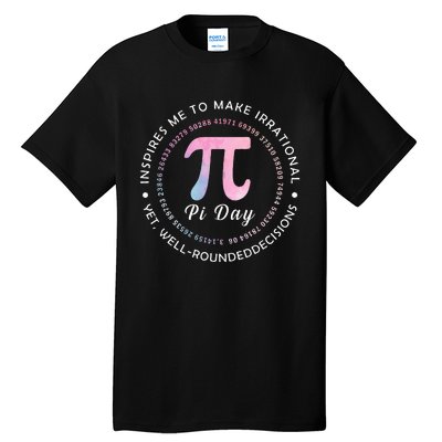 Pi Math Science Teacher 3.14 Funny Pi Day Lovers Tall T-Shirt