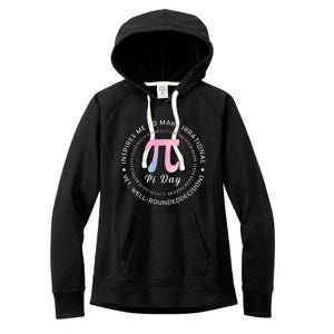 Pi Math Science Teacher 3.14 Funny Pi Day Lovers Women's Fleece Hoodie