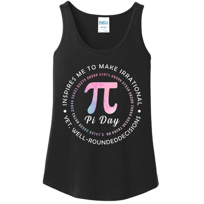 Pi Math Science Teacher 3.14 Funny Pi Day Lovers Ladies Essential Tank