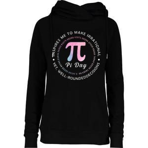 Pi Math Science Teacher 3.14 Funny Pi Day Lovers Womens Funnel Neck Pullover Hood