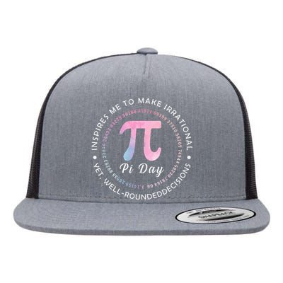 Pi Math Science Teacher 3.14 Funny Pi Day Lovers Flat Bill Trucker Hat