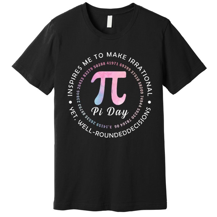 Pi Math Science Teacher 3.14 Funny Pi Day Lovers Premium T-Shirt