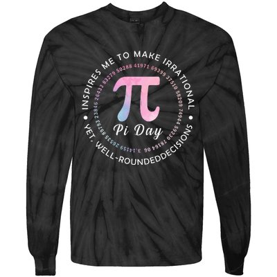 Pi Math Science Teacher 3.14 Funny Pi Day Lovers Tie-Dye Long Sleeve Shirt