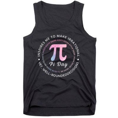 Pi Math Science Teacher 3.14 Funny Pi Day Lovers Tank Top