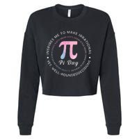 Pi Math Science Teacher 3.14 Funny Pi Day Lovers Cropped Pullover Crew