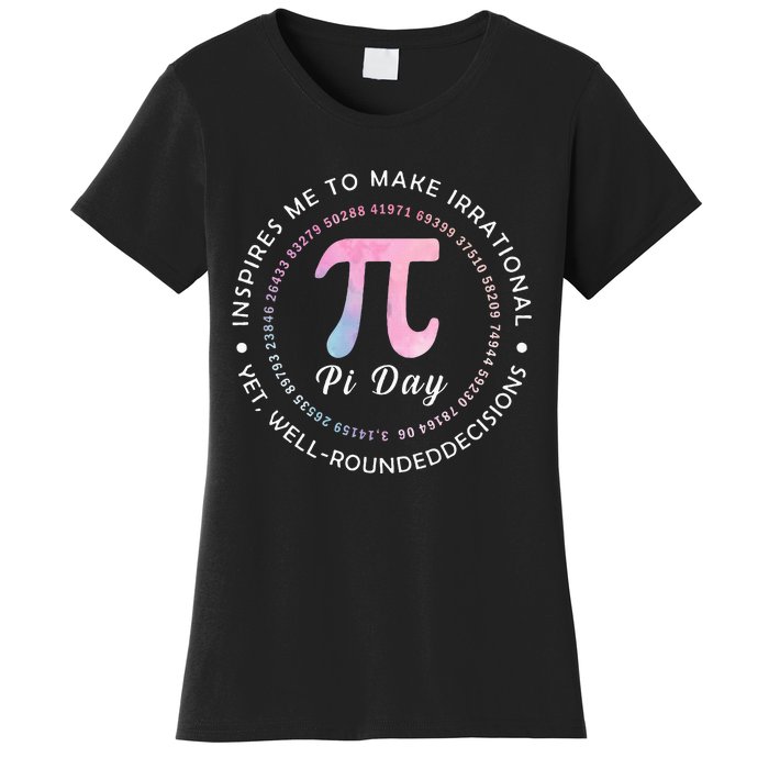 Pi Math Science Teacher 3.14 Funny Pi Day Lovers Women's T-Shirt