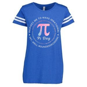 Pi Math Science Teacher 3.14 Funny Pi Day Lovers Enza Ladies Jersey Football T-Shirt