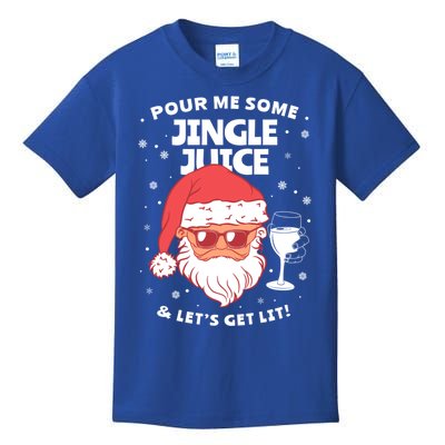 Pour Me Some Jingle Juice And LetS Get Lit Funny Christmas Gift Kids T-Shirt