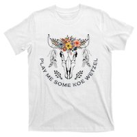 Play Me Some Koe Wetzel Cow Flowers Colorful T-Shirt