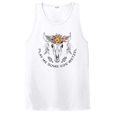 Play Me Some Koe Wetzel Cow Flowers Colorful PosiCharge Competitor Tank