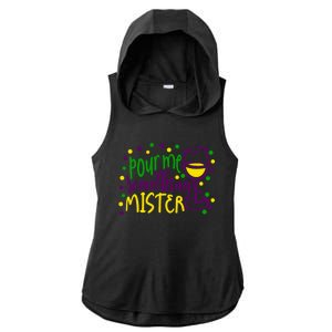 Pour Me Something Mister Mardi Gras Party Ladies PosiCharge Tri-Blend Wicking Draft Hoodie Tank