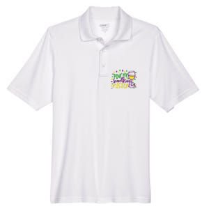 Pour Me Something Mister Mardi Gras Party Men's Origin Performance Pique Polo