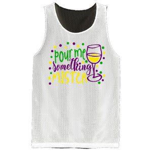 Pour Me Something Mister Mardi Gras Party Mesh Reversible Basketball Jersey Tank