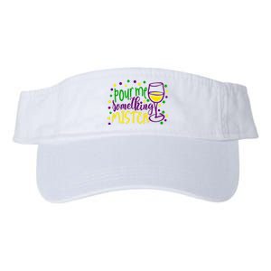 Pour Me Something Mister Mardi Gras Party Valucap Bio-Washed Visor