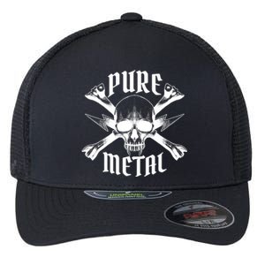 Pure Metal Skull Bone Flexfit Unipanel Trucker Cap