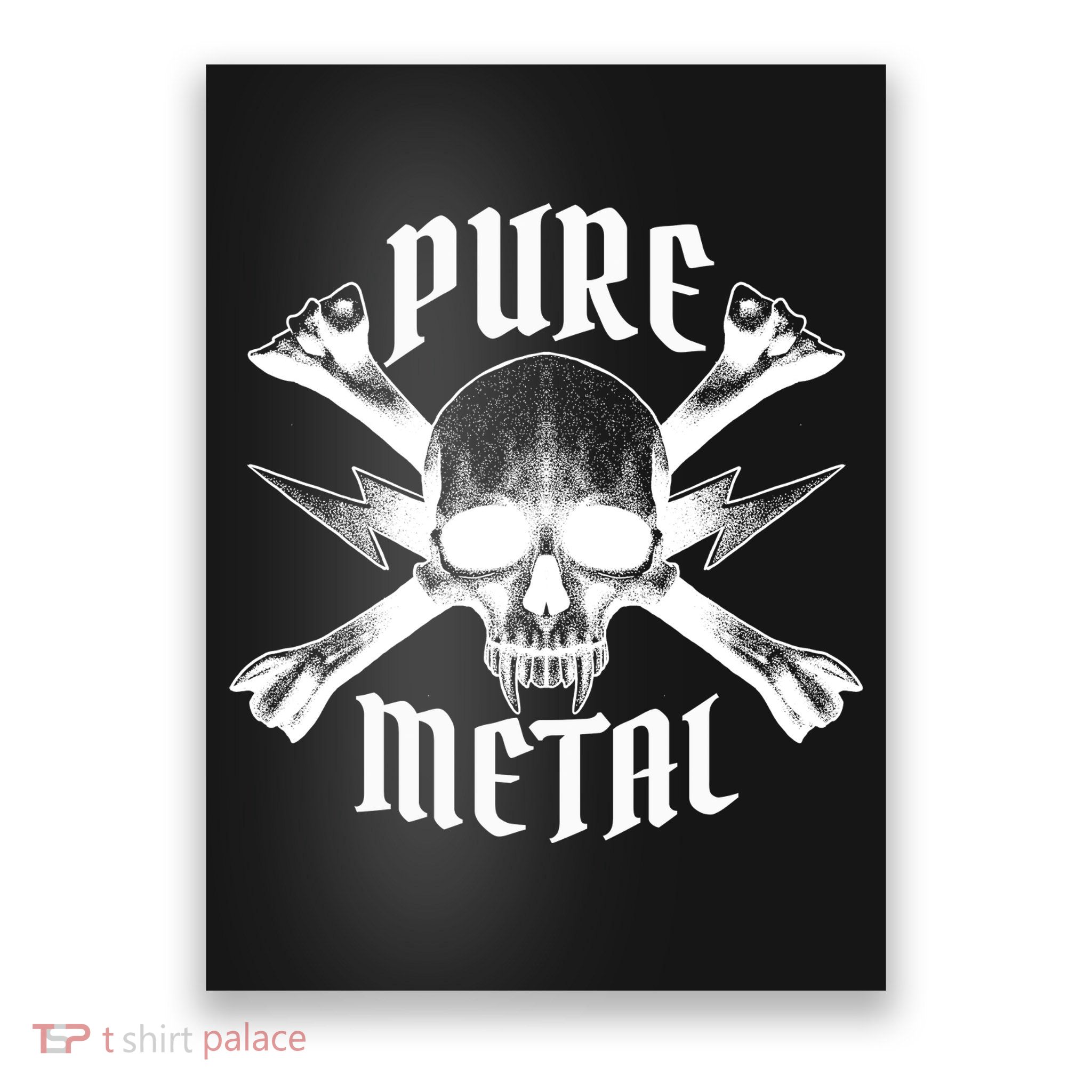 Pure Metal Skull Bone Poster