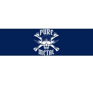 Pure Metal Skull Bone Bumper Sticker