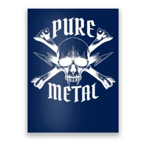 Pure Metal Skull Bone Poster