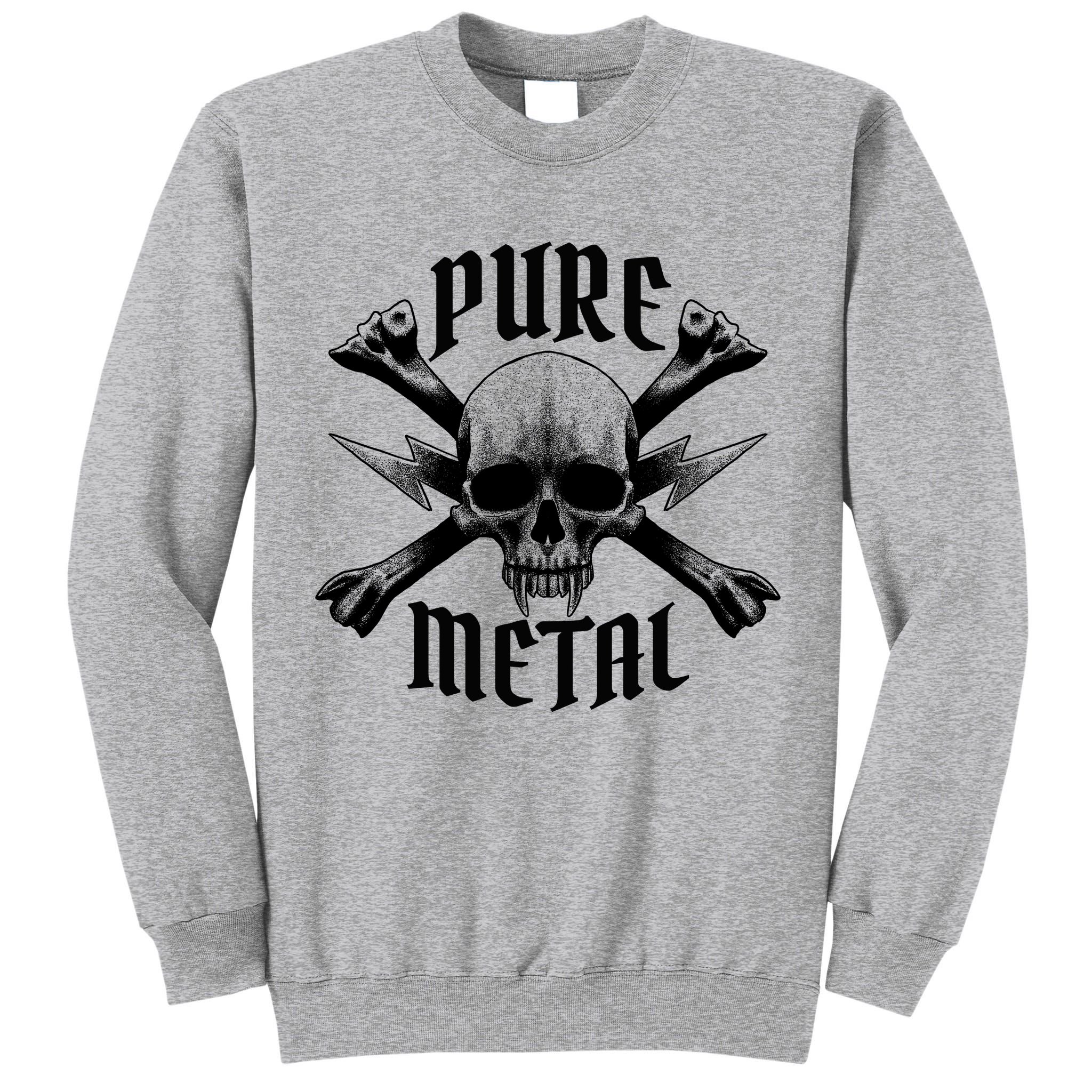 Pure Metal Skull Bone Tall Sweatshirt