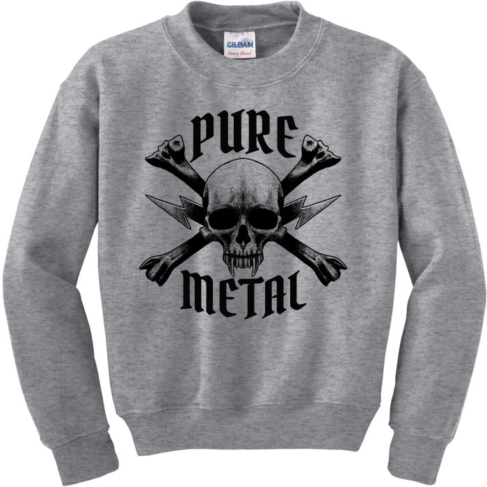 Pure Metal Skull Bone Kids Sweatshirt