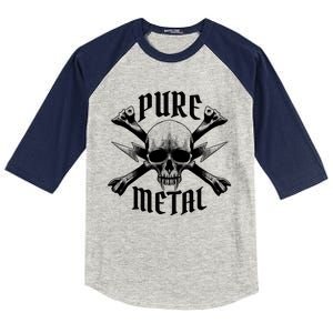 Pure Metal Skull Bone Kids Colorblock Raglan Jersey