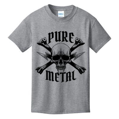 Pure Metal Skull Bone Kids T-Shirt